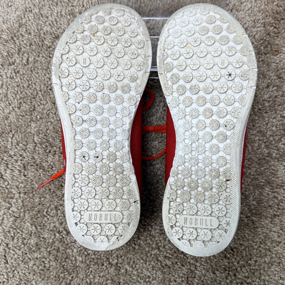 NOBULL Cross Fit Trainers Sneakers Womens 8.5 Mens 7 Red Orange - Picture 6 of 7